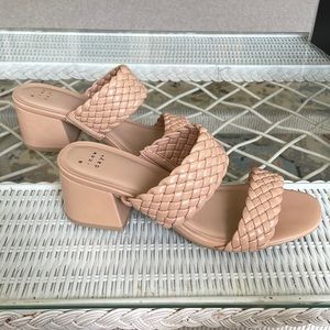 A New Day by Target Braided Block Heel Sandals, Size 7.5